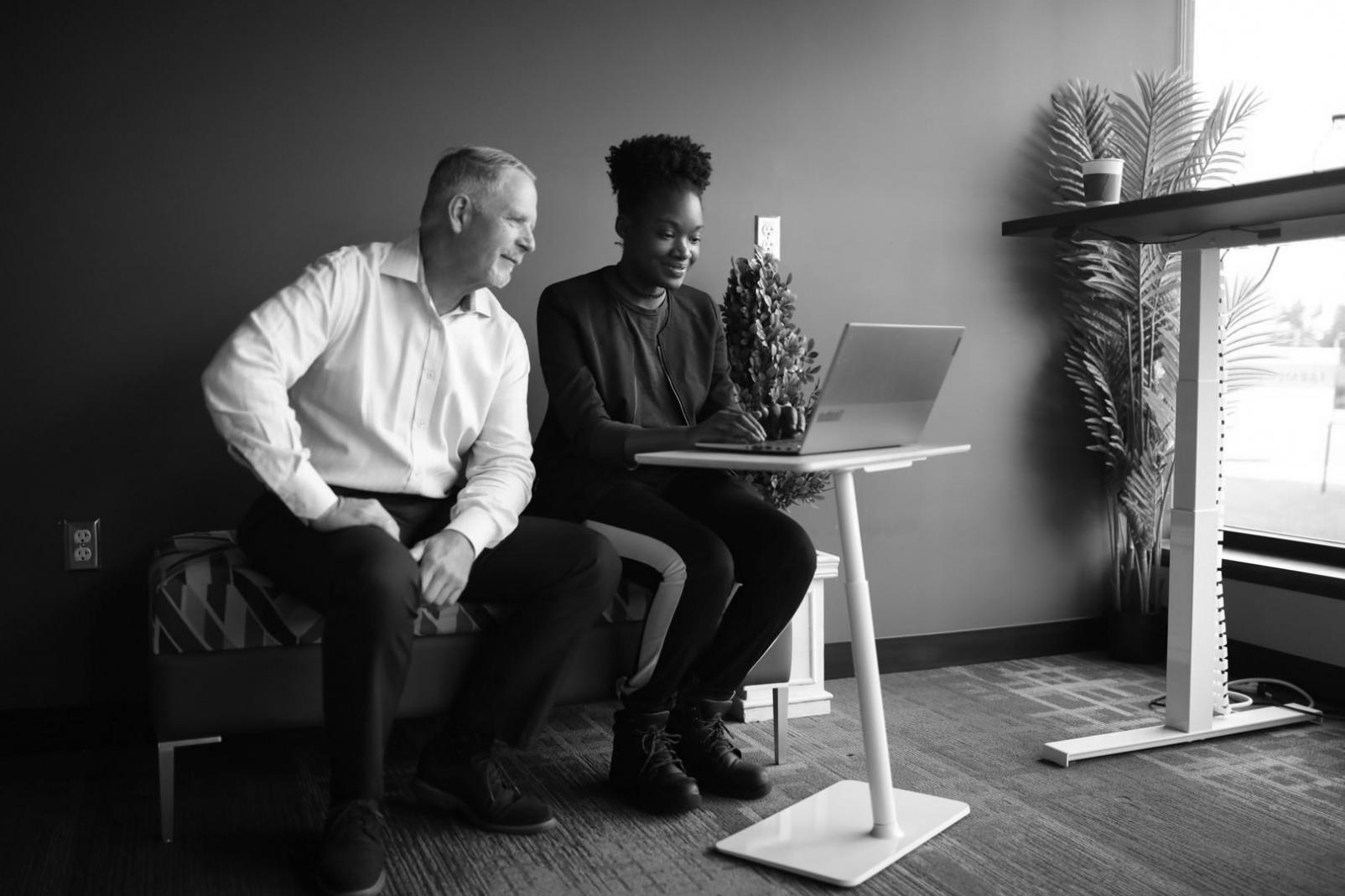 Corporate finance team collaboration and analytical problem solving